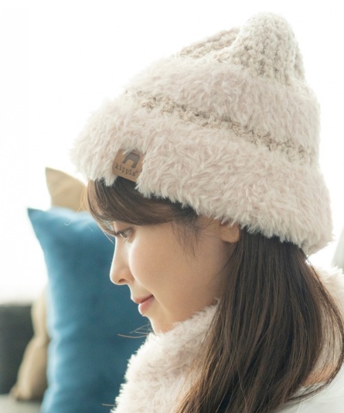 ニット帽 ニットキャップ ファーヤーンニット帽 レディース : ZOZOTOWN