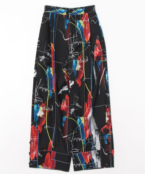 新品✨アンスリード un3d サークルドットパターンパンツ　派手パンツ　柄パンツ UN3D.（アンスリード） パンツ 36 ブラック レディース : ZOZOTOWN