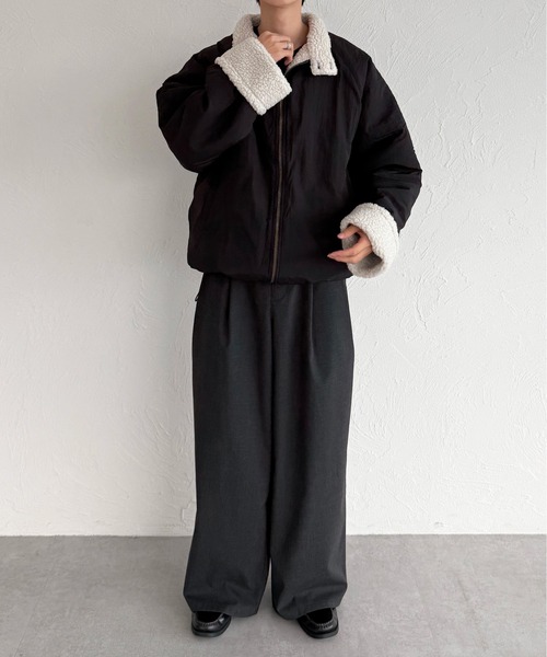 「kutir」 ナイロンブルゾン LARGE アイボリー レディース_画像5