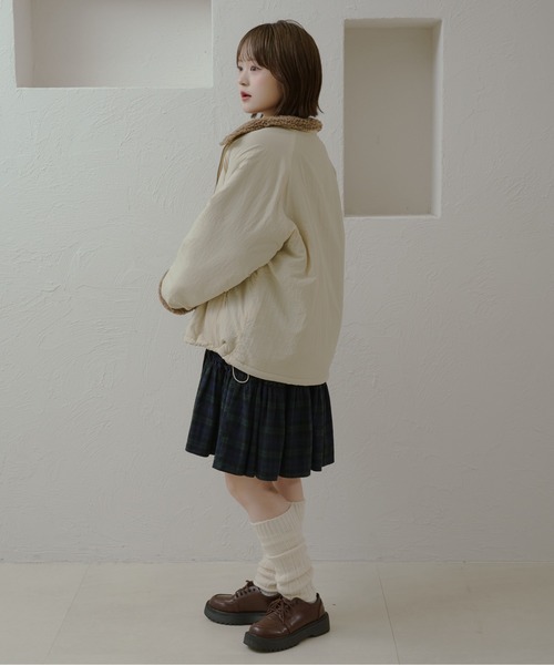 「kutir」 ナイロンブルゾン LARGE アイボリー レディース_画像9