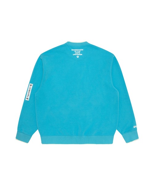 「AAPE BY A BATHING APE」 スウェットカットソー LARGE ライトブルー メンズ_画像7