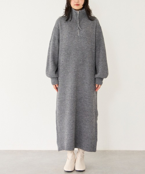 「LAVEANGE」 ニットワンピース 3L グレー レディース_画像2