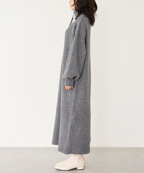 「LAVEANGE」 ニットワンピース 3L グレー レディース_画像3