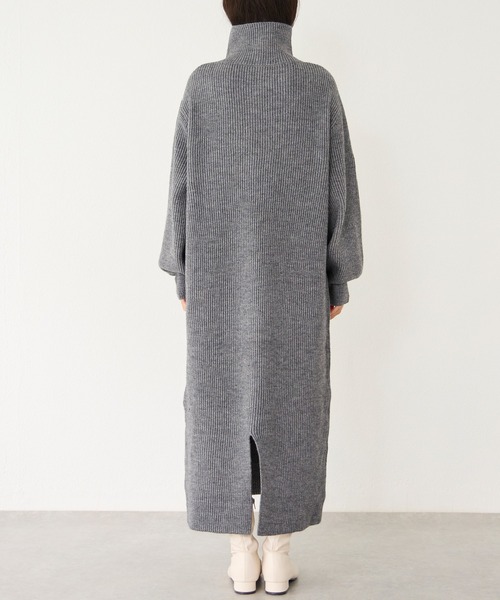 「LAVEANGE」 ニットワンピース 3L グレー レディース_画像4