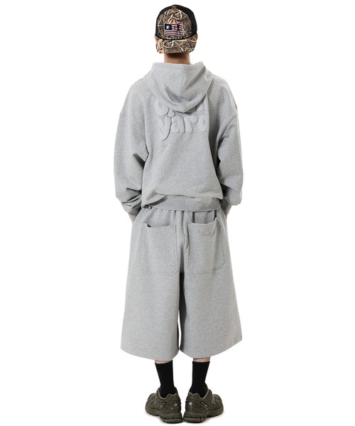 OY ロゴ ジップパーカー グレー 韓国ストリート フーディー OY（オーワイ） パーカー 「OY/オーワイ」PUFF LOGO HOODIE ZIP UP