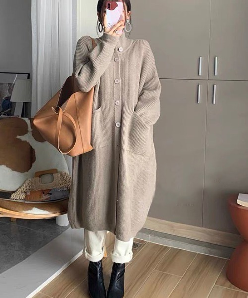 「N.s」 長袖ワンピース FREE グレー レディース_画像2