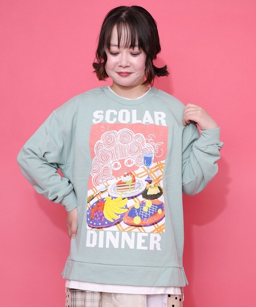 ScoLar（スカラー） tシャツ 161610：スカラーちゃんの夕食柄