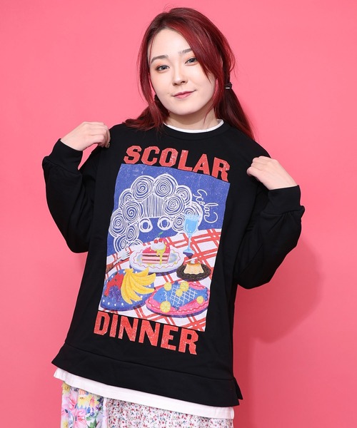 ScoLar（スカラー） tシャツ 161610：スカラーちゃんの夕食柄