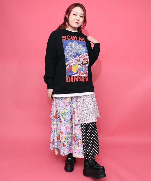 ScoLar（スカラー） tシャツ 161610：スカラーちゃんの夕食柄