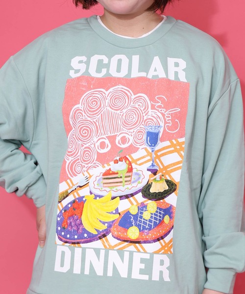 ScoLar（スカラー） tシャツ 161610：スカラーちゃんの夕食柄