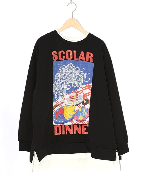 ScoLar（スカラー） tシャツ 161610：スカラーちゃんの夕食柄