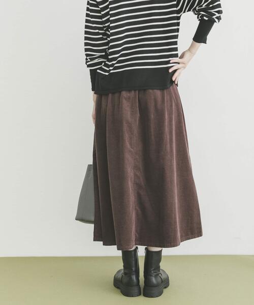 「ITEMS URBANRESEARCH」 フレアスカート FREE ブラック レディース_画像5