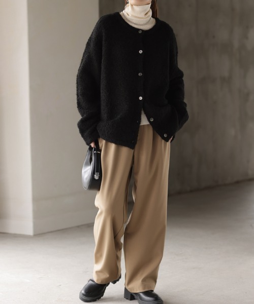 「HUG.U」 ニットカーディガン FREE ベージュ レディース_画像6