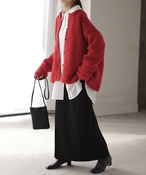 「HUG.U」 ニットカーディガン FREE ベージュ レディース_画像8