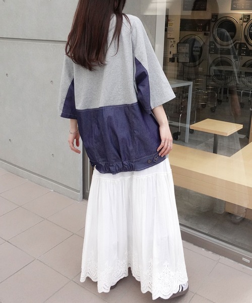 「CORNERS」 「lupilien」7分袖ブラウス FREE ネイビー レディース_画像4