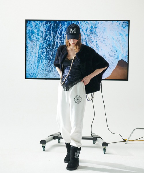 「Mardi Mercredi」 イージーパンツ FREE ブラック レディース_画像3