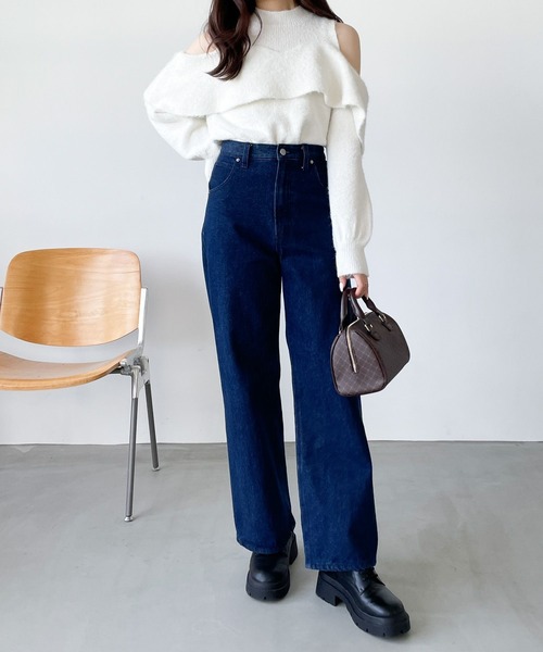 「Heather」 長袖ニット FREE アイボリー レディース_画像2