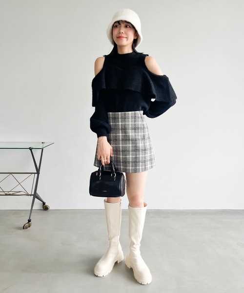 「Heather」 長袖ニット FREE アイボリー レディース_画像6