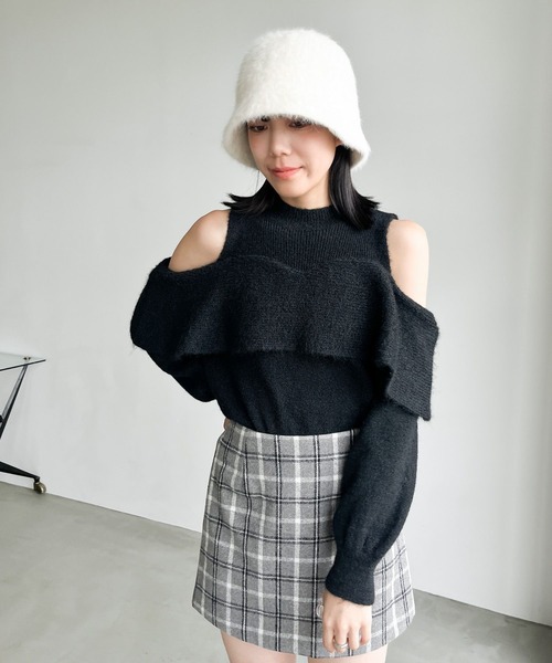 「Heather」 長袖ニット FREE アイボリー レディース_画像8