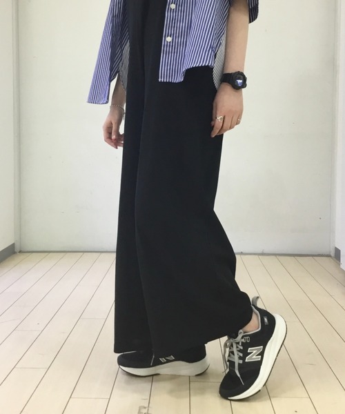 「New Balance」 ローカットスニーカー 24.5cm ブラック レディース_画像4