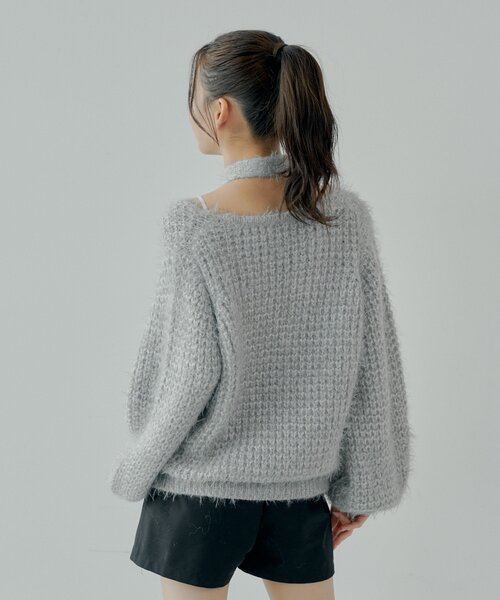 「Chico」 長袖ニット FREE ブルー レディース_画像6