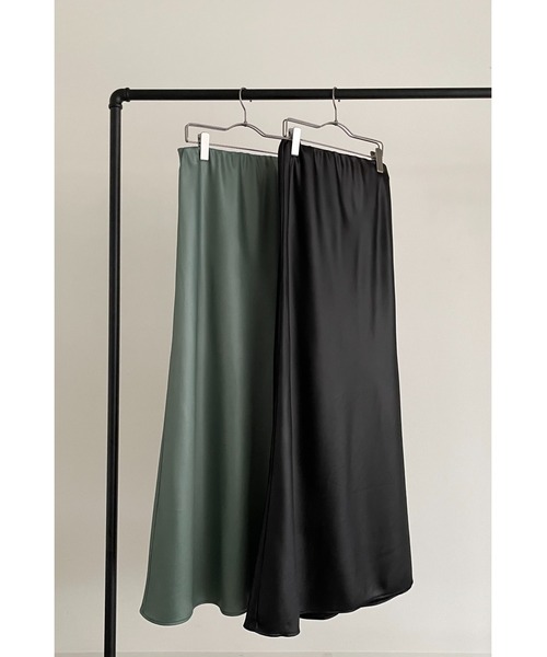 「LA PEAU DE GEM」 フレアスカート FREE カーキ レディース_画像5