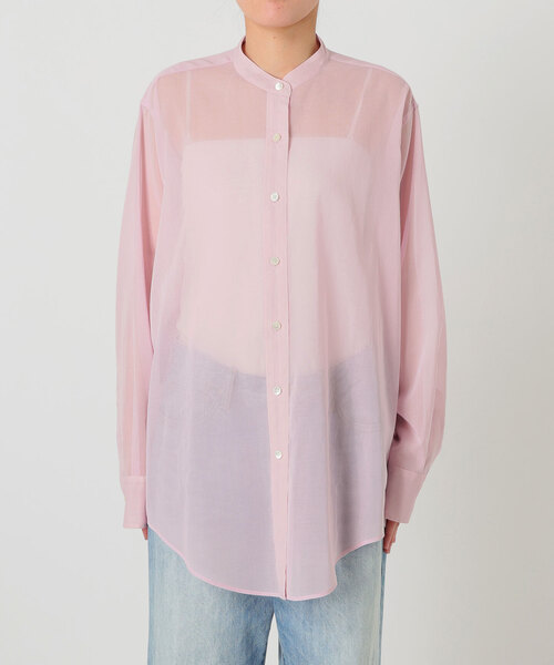 ブラウス シャツ organdy sheer シャツ レディースの画像
