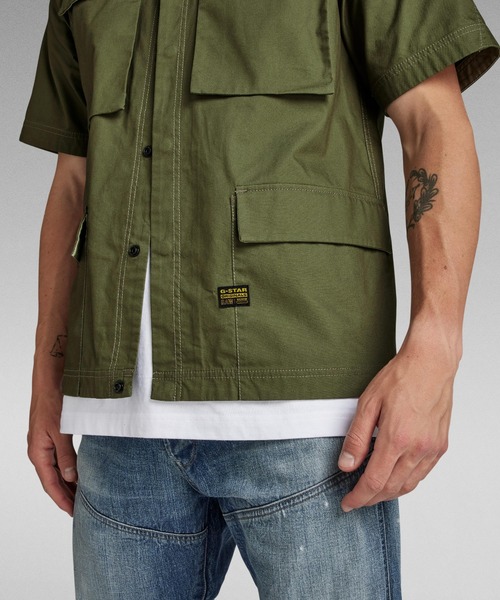 「G-STAR」 長袖シャツ X-SMALL ダークオリーブ メンズの画像