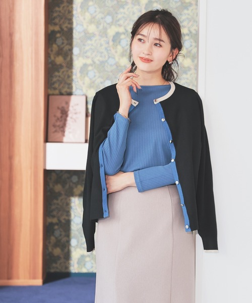 「GLACIER lusso」 カーディガン M 杢グレー レディース_画像9