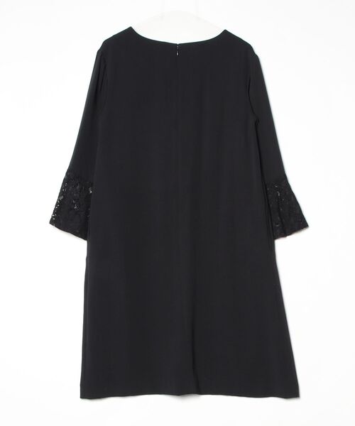 「BEAMS HEART」 レース長袖ワンピース M ブラック レディース_画像2