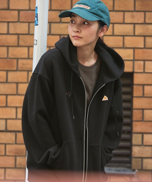 「KELTY」 ジップアップパーカー M グレイッシュベージュ レディース_画像7
