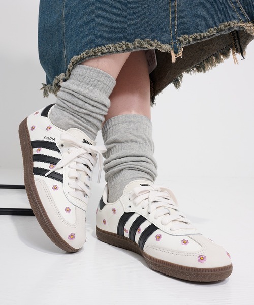 adidas SAMBA OG W フラワー刺繍花柄 レディース　23.5 adidas（アディダス） スニーカー 「adidas」SAMBA OG W フラワー刺繍