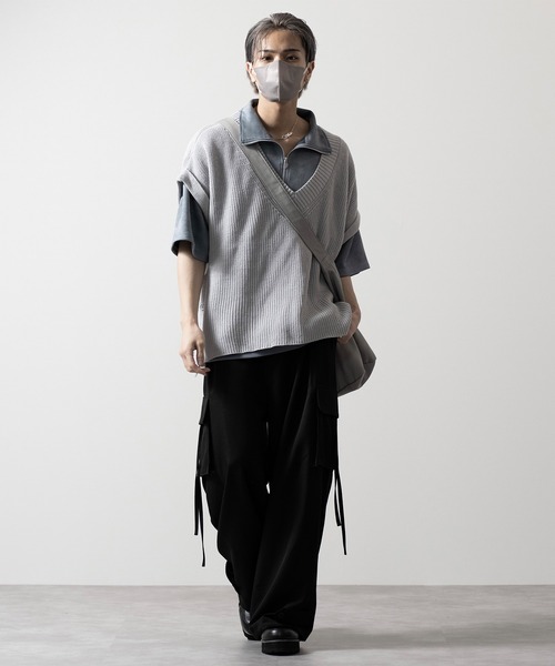 「CLEL」 カーゴパンツ X-SMALL ブラック メンズ_画像5