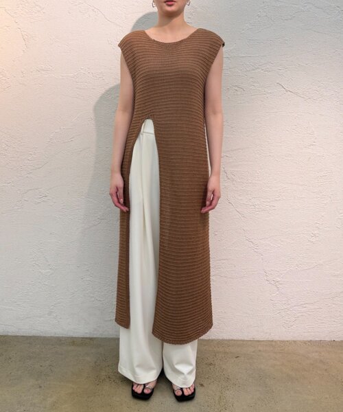 Loungedress（ラウンジドレス） ワンピース ハイスリットニット