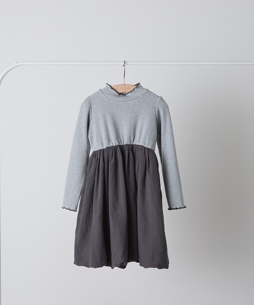 「riziere」 「KIDS」長袖ワンピース 140 チャコールグレー キッズ_画像8