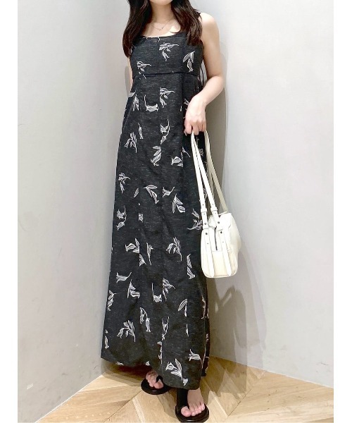 ワンピース リネンミックスレイヤードキャミワンピースの画像