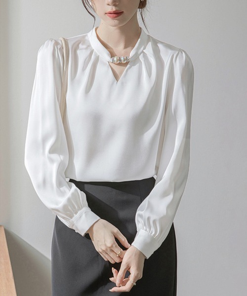 「Miniministore」 長袖ブラウス X-LARGE ホワイト レディース_画像3