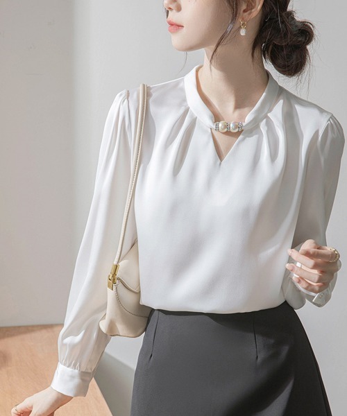 「Miniministore」 長袖ブラウス X-LARGE ホワイト レディース_画像5
