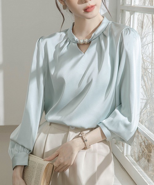 「Miniministore」 長袖ブラウス X-LARGE ホワイト レディース_画像7