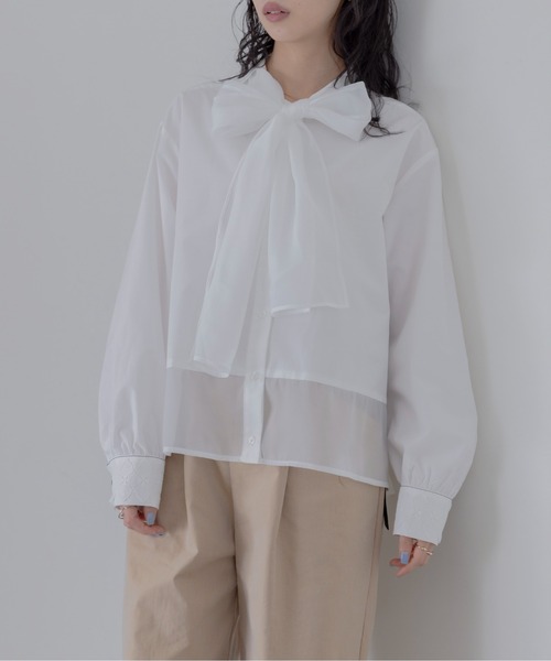 「Eimee Law」 長袖ブラウス FREE サックスブルー レディース_画像5