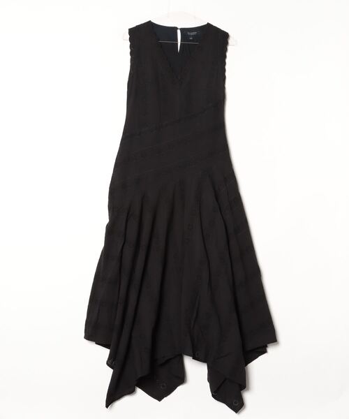 「ALLSAINTS」 ノースリーブワンピース 4 ブラック レディース_画像3