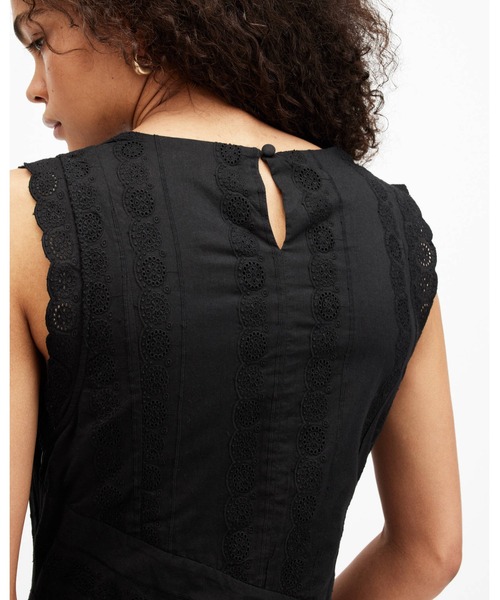 「ALLSAINTS」 ノースリーブワンピース 4 ブラック レディース_画像9