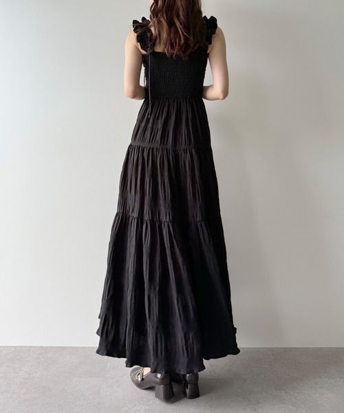 「mipiarl」 キャミソールワンピース X-LARGE ブラック レディース_画像3