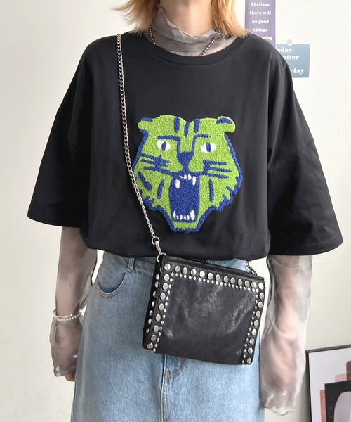 「Futier land」 半袖Tシャツ FREE ブラック レディース_画像2