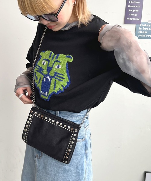 「Futier land」 半袖Tシャツ FREE ブラック レディース_画像3