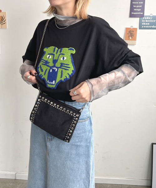 「Futier land」 半袖Tシャツ FREE ブラック レディース_画像6
