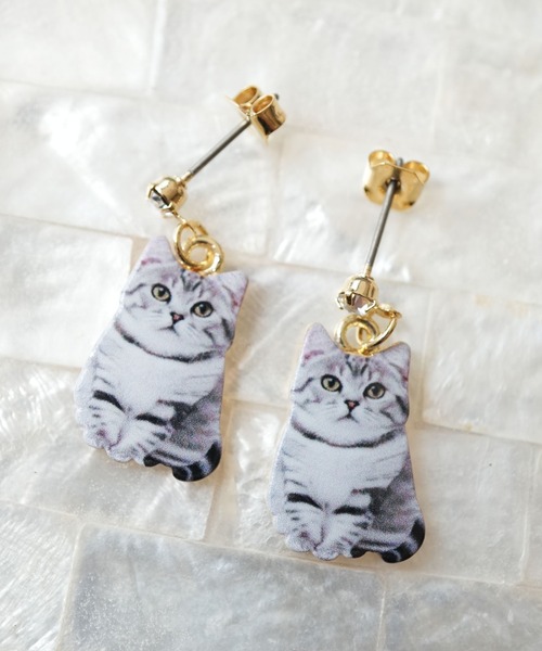 Port（ポート） ピアス 「 」 リアルキャット デザインピアス / ネコ_