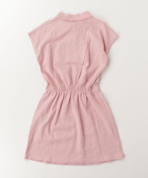 GUCCI（グッチ） 「KIDS」ボーダー柄シャツワンピース 6 ピンク キッズ