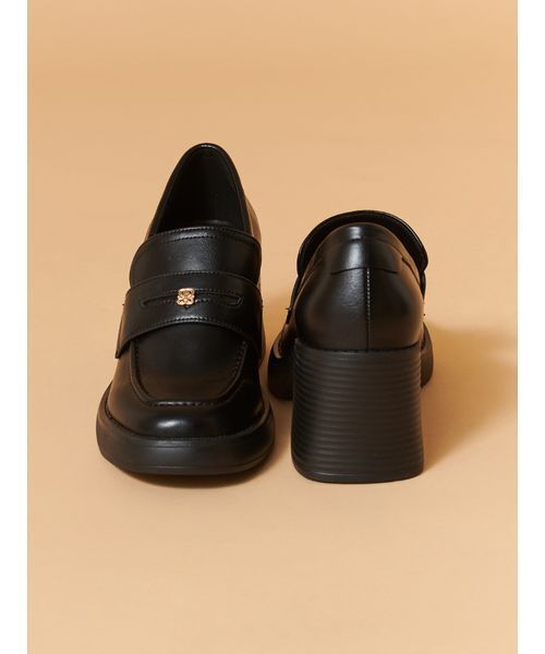 SNIDEL ブラック ローファー SNIDEL（スナイデル） ローファー ベーシックヒールローファー