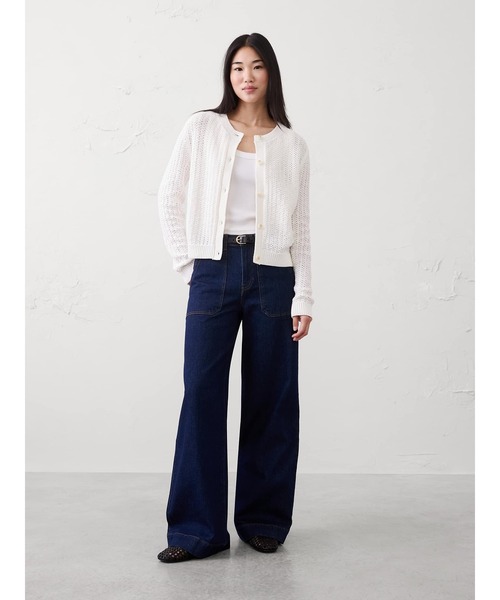 「BANANA REPUBLIC FACTORY STORE」 ニットカーディガン X-SMALL ブラック レディース_画像6